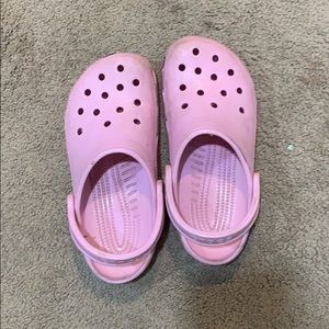 Pink womens crocs